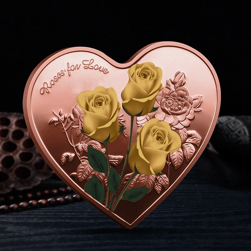 Love Shaped Rose Commemorative Coin