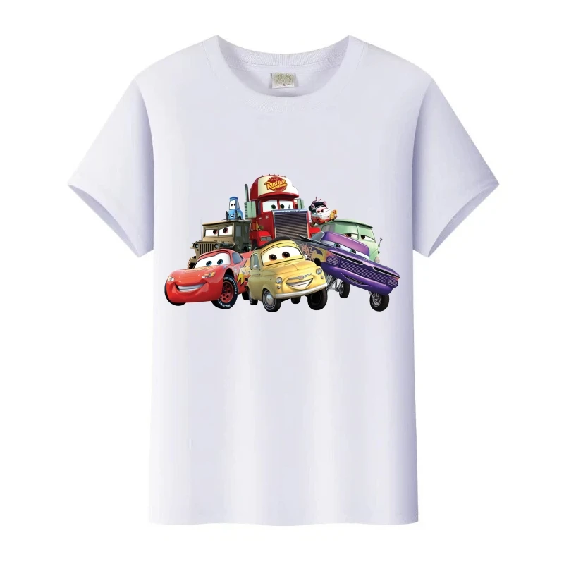 

Kawaii Disney Cars Lightning McQueen с принтом женская футболка готические футболки детские свободные топы мужские блузки семейная футболка с короткими рукавами