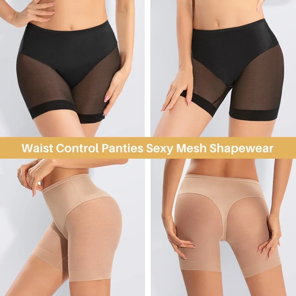 Women Slim Panties High Waist Tummy Pants Mesh Slimming Underwear Shapewear New Female Solid Color Light Body Sculpting Shaper