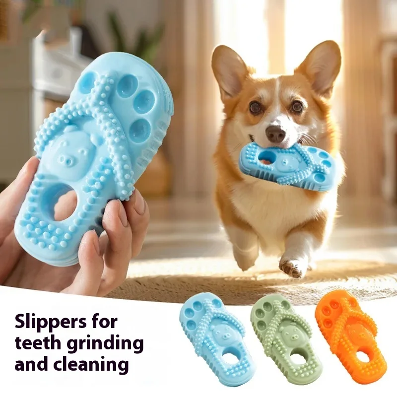 

Dog Chew Resistant and Teeth Grinding Slipper Shaped Chewing Toy