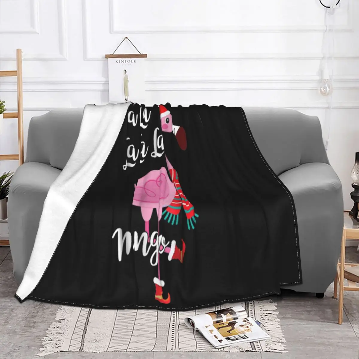 Awesome Fa La La Mingo Flamingo Cute Christmas Amazing Many Colors Top Quality Famous Tops Throw Blanket