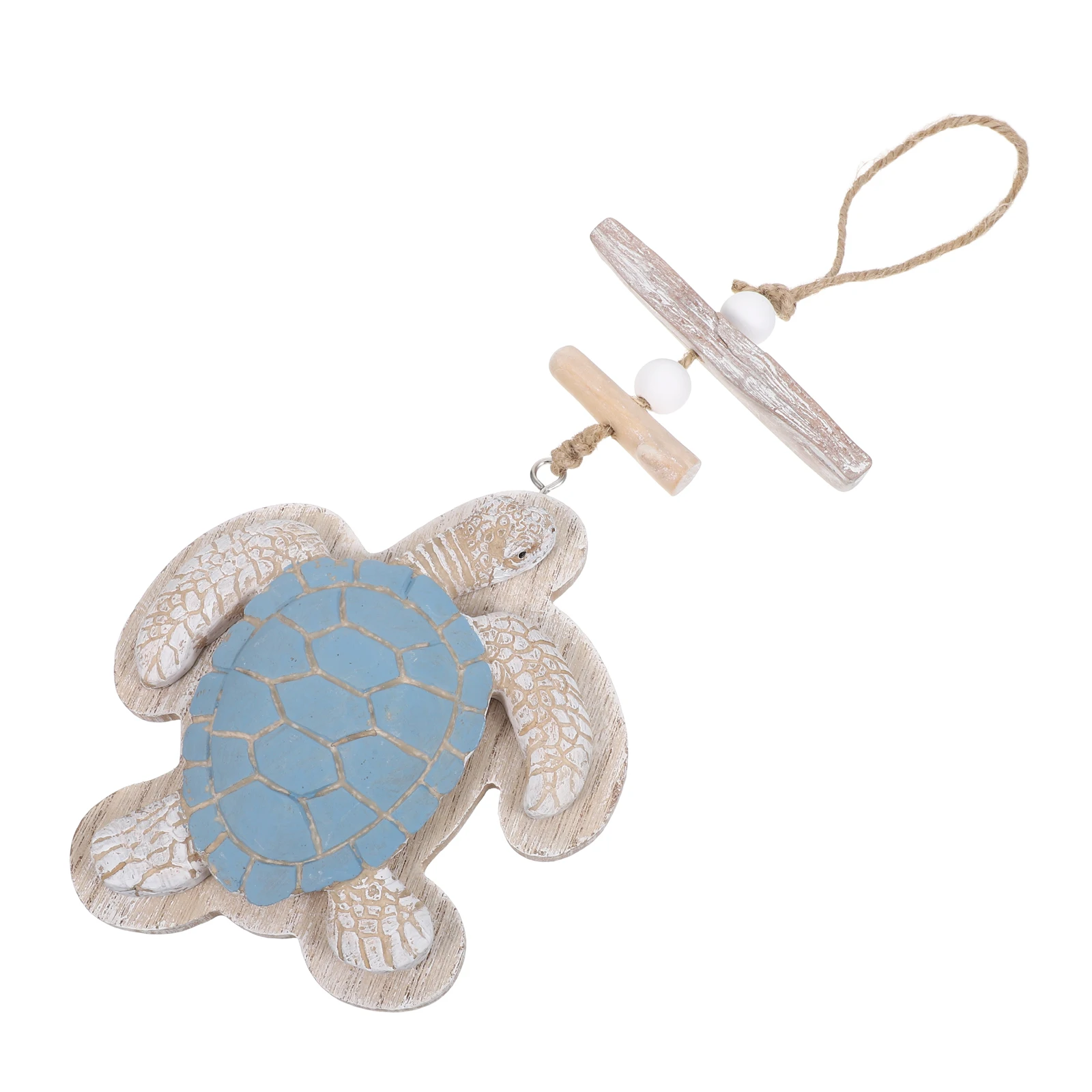 

Wooden Sea Turtle Wall Decor Mediterranean Nautical Theme 3D Ocean Art Rustic Beach Hanging Sky-Blue Sea Turtle Wall Decor