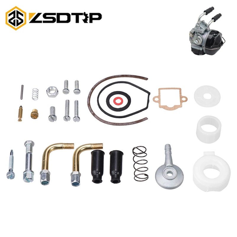 ZSDTRP Motorcycle Carburetor Gasket Repair Kit for Dellorto SHA 15.15 for PEUGEOT 103 SPX