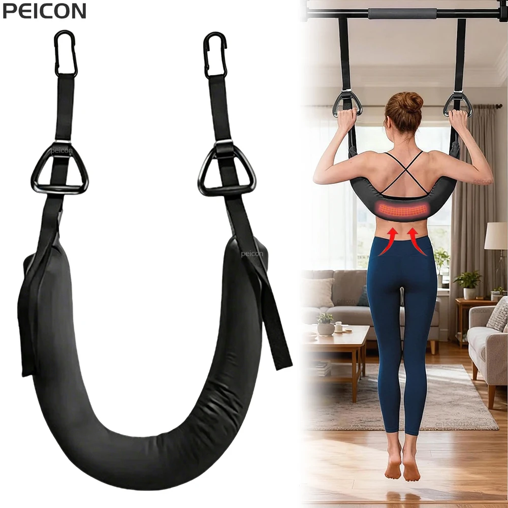 Cinto de Tração Portátil para Dor na Parte Inferior das Costas, Suporte Lombar Ergonômico, Dispositivo de Alongamento Espinal