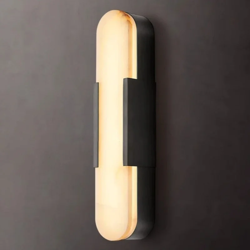 Natural Marble LED Wall Light Good Quality Copper New Style Bedroom Stair Aisle Dinging Room Parlor Sconce Lighting
