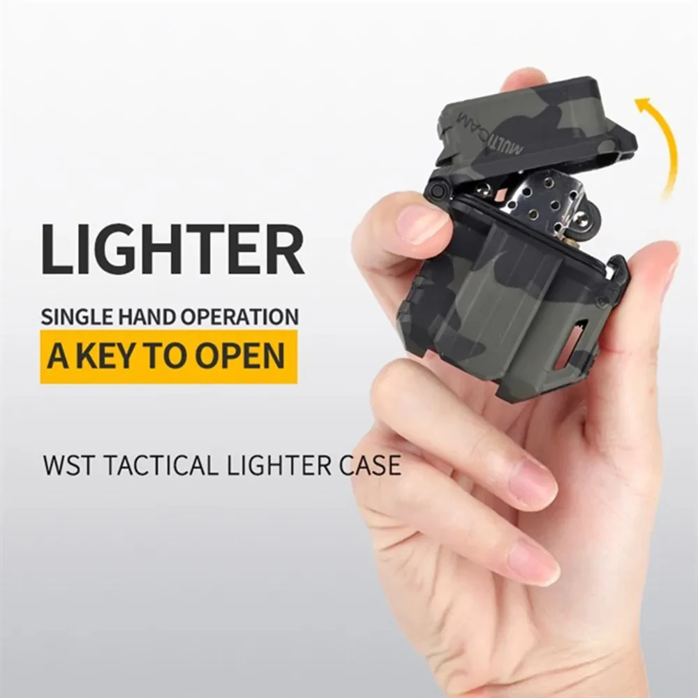 

New Tactical MOLLE Military Lighter Case Outdoor Camping Portable Lighter Box For Zippo Survival Hunting