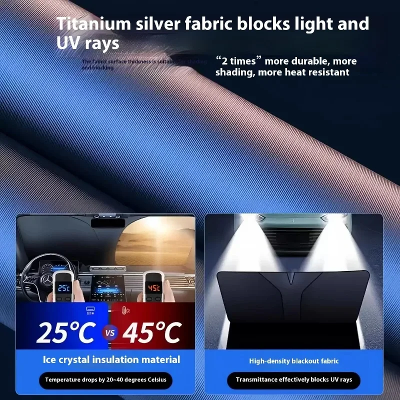 Car Windshield Sun Shade for Hyundai Accent LC MC RB HC 2016-2023 2024 Reflector Sunshade Offers Protection Interior Accessories view 5