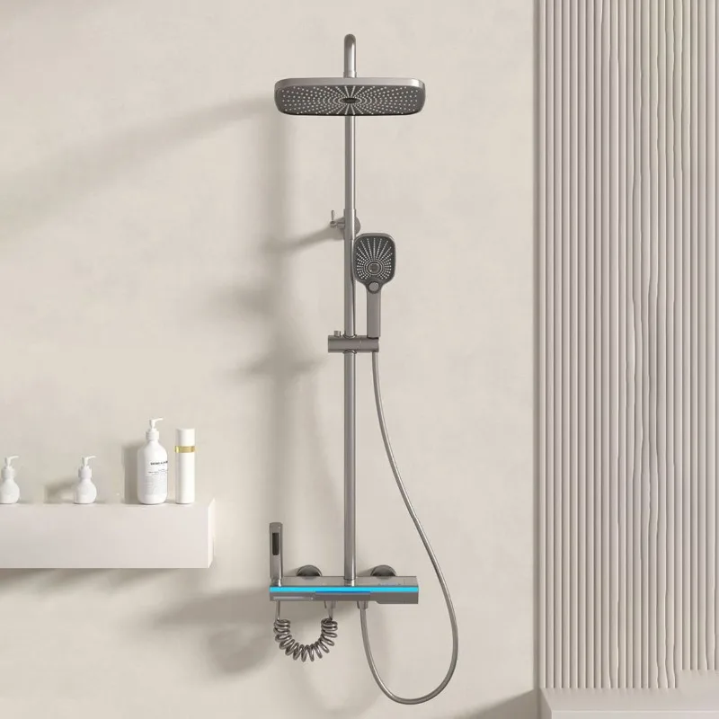 Bathroom Split Shower System Touch Screen Pressurized Adjustable Handheld Shower Trim System Household Bathroom Accessories