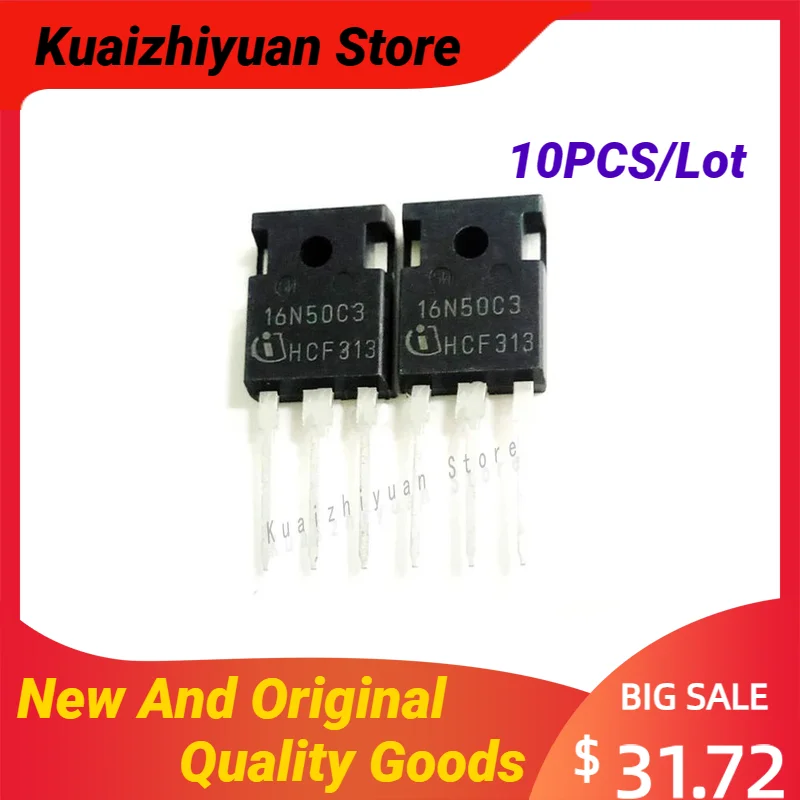 10PCS/Lot New And Original 16N50C3 SPW16N50C3 TO-247 500V 16A MOS Field Effect Tube Quality Goods