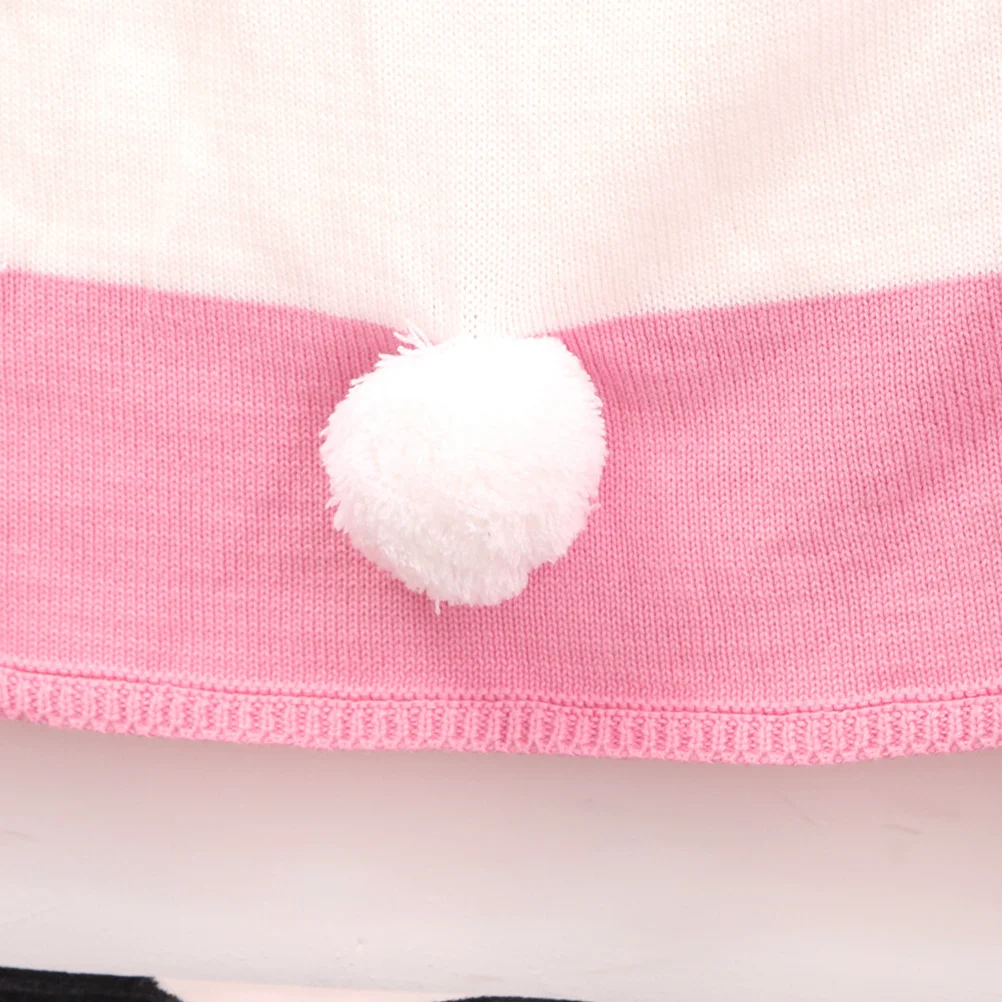 

1Pcs Baby Blanket Rabbit Knitting Pink Extra Warm Soft Infant Quilt Portable Lightweight Travel Mat Crib Pad Photography Prop