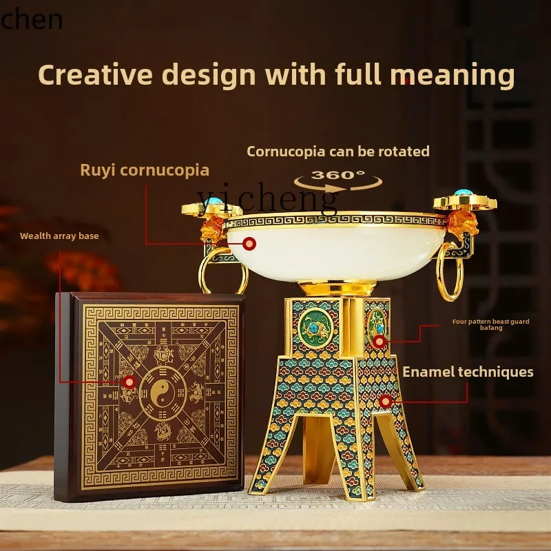ZMLOrnament Wealth Gathering Living Room Office Treasure Bowl High-end Decoration