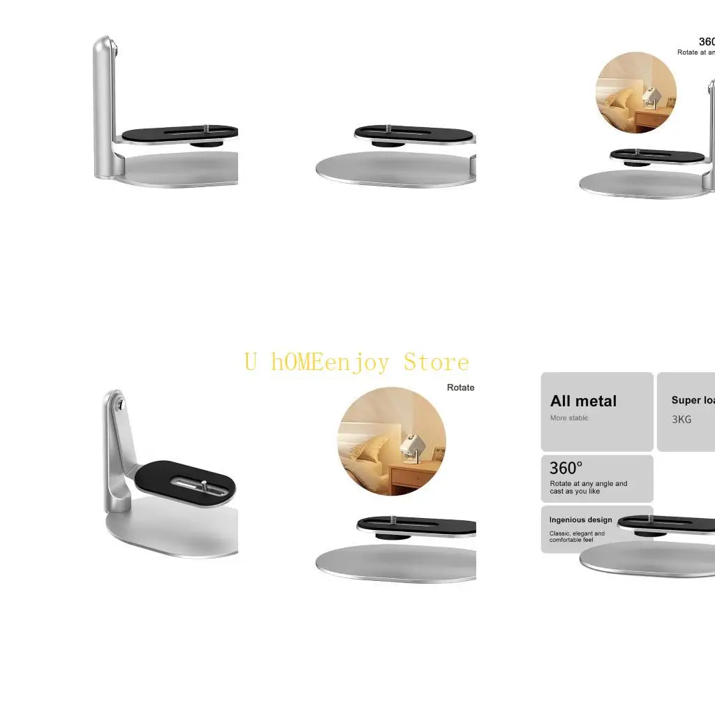 B0KF Full Rotation Desktop Projector Mount Universal Compatibility Metal Stand