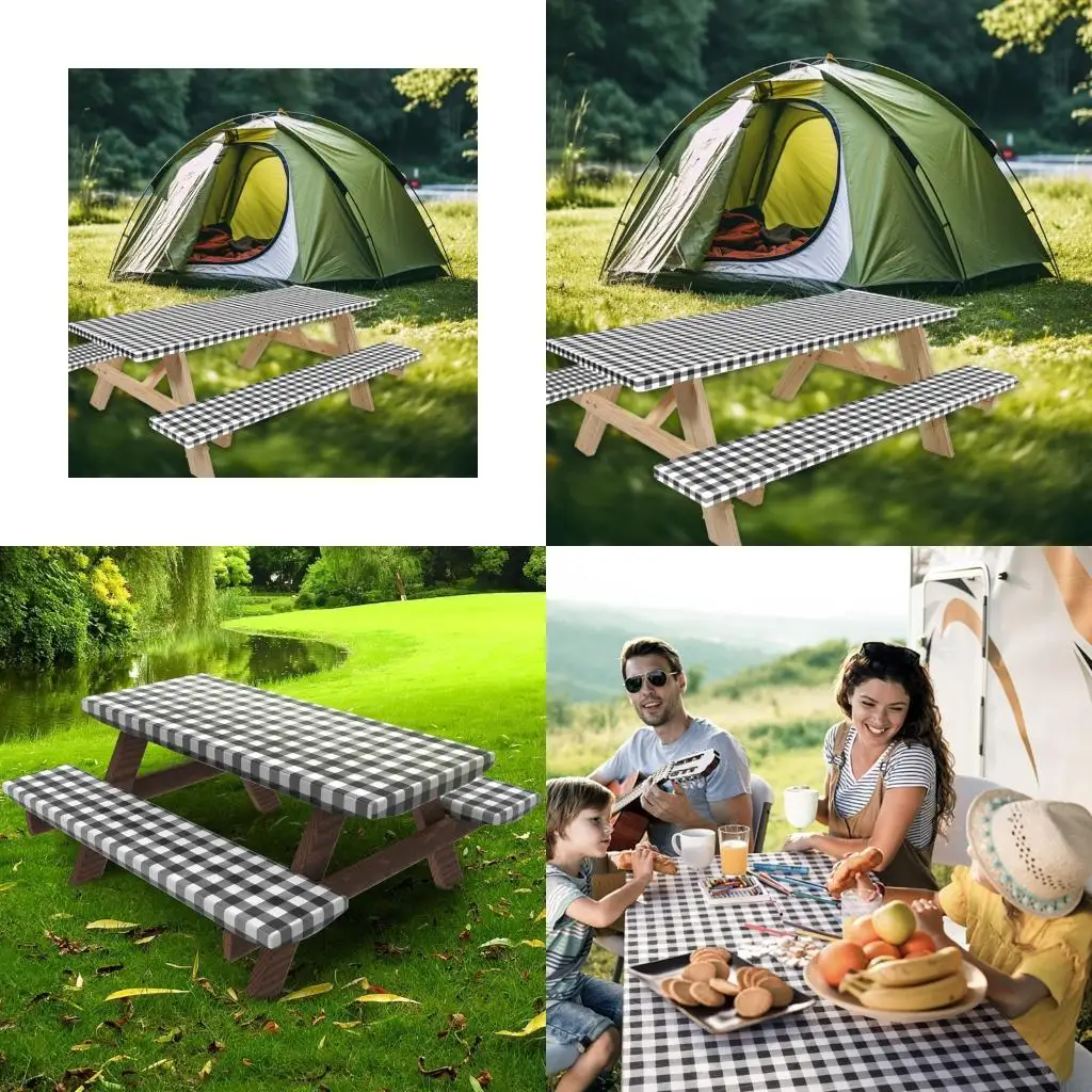   All Weather Table Protectors Elastic Outdoor Benches Cover Windproof