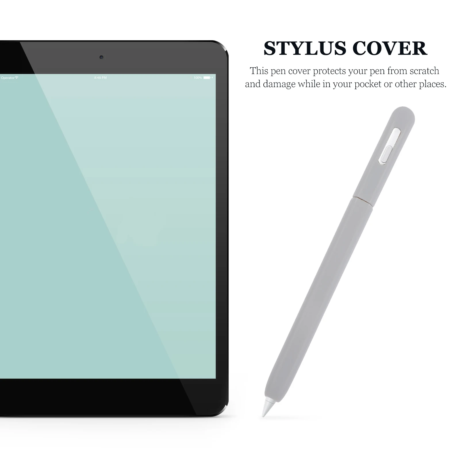 

Защитный чехол для ручки, чехол для стилуса, силиконовый держатель, рукав, защита от падения, серая кожа