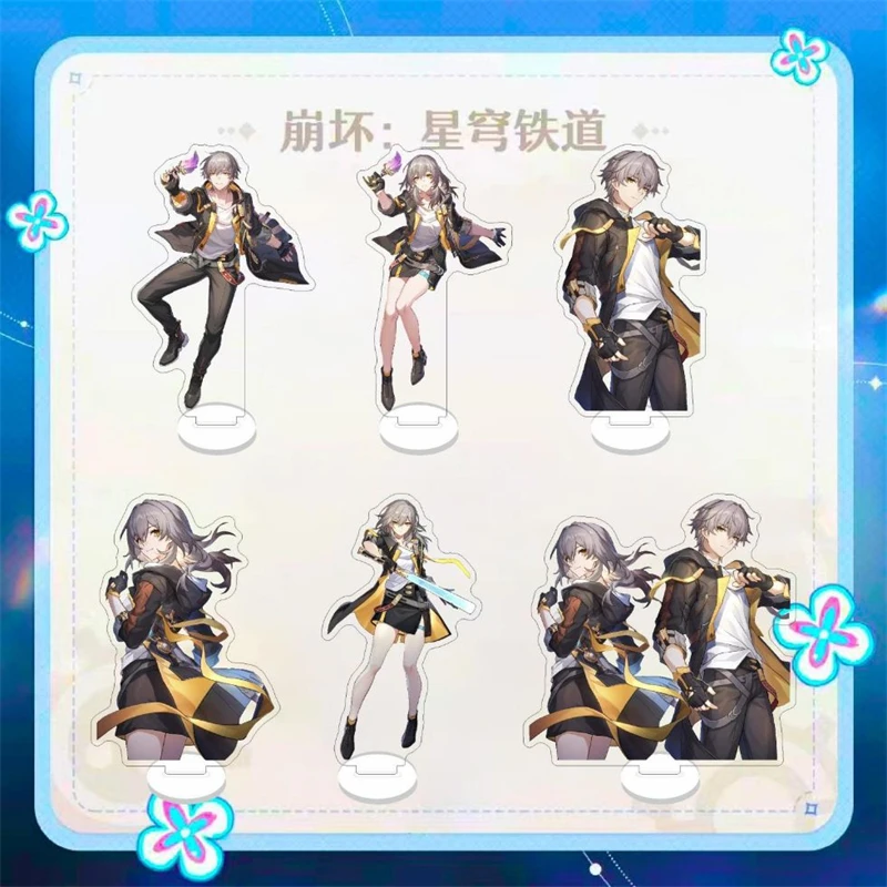 Game anime Honkai Star Rail Figures March Trailblazer Aventurine Sparkle Anime Acrylic Stand Model Desk Ornament Xmas Gifts