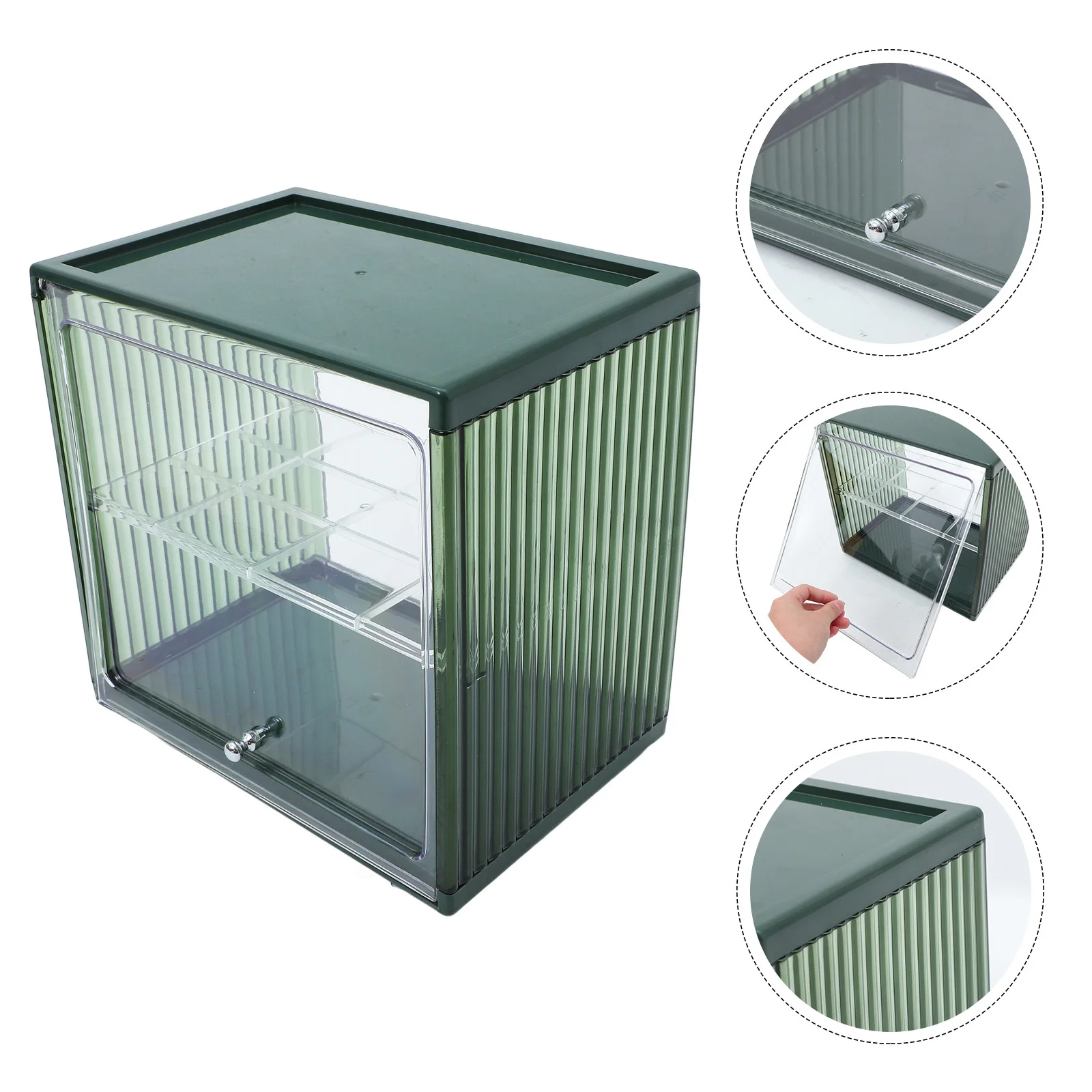 

Double Layer Box Transparent Plastic Storage Container For Kitchen Countertop Bread Holder Bread Bin Cake Food Organizer