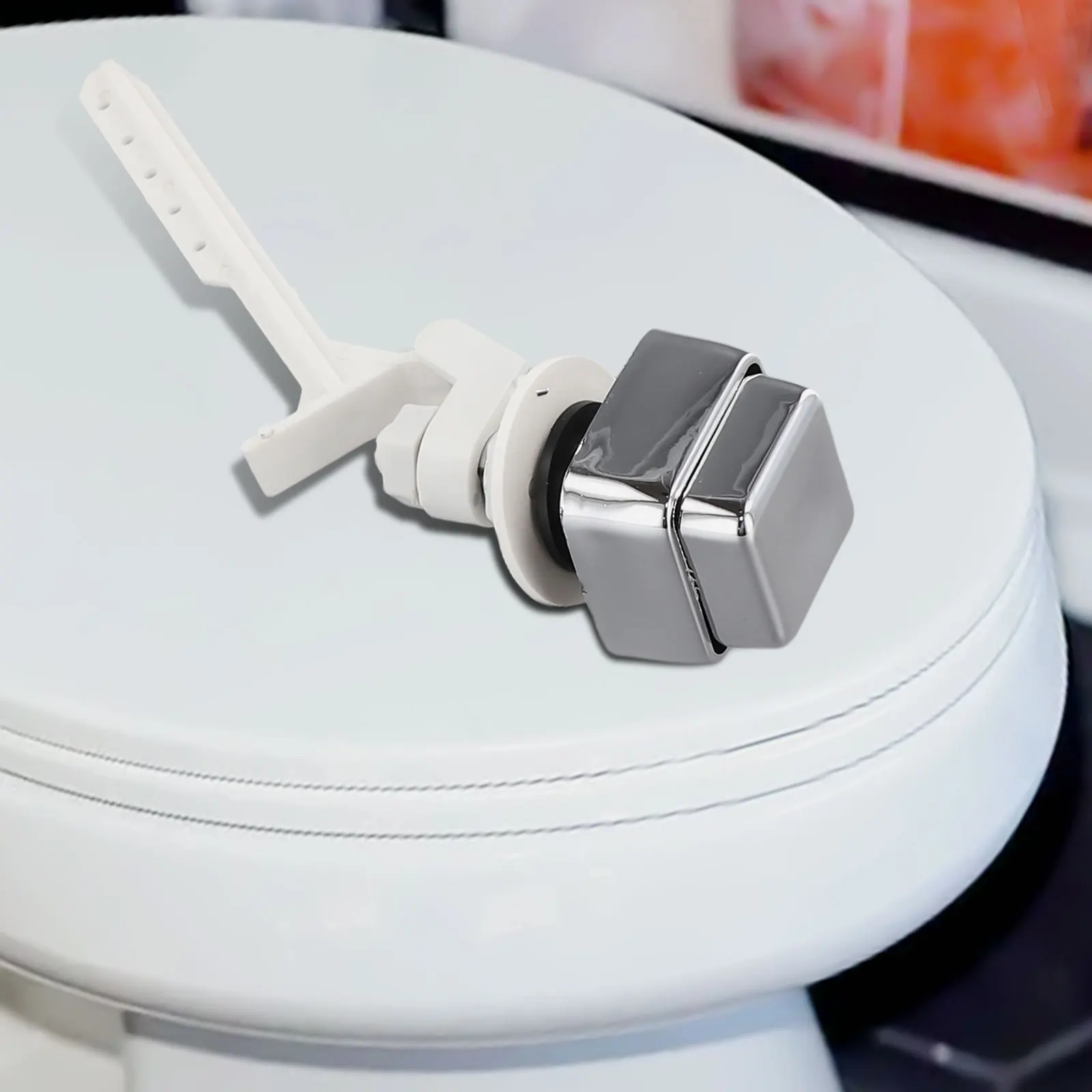 Push Button Operated Trip Lever Flush Kit for Side Mount Toilet Water Tanks Supporting Standard Installation Dimensions