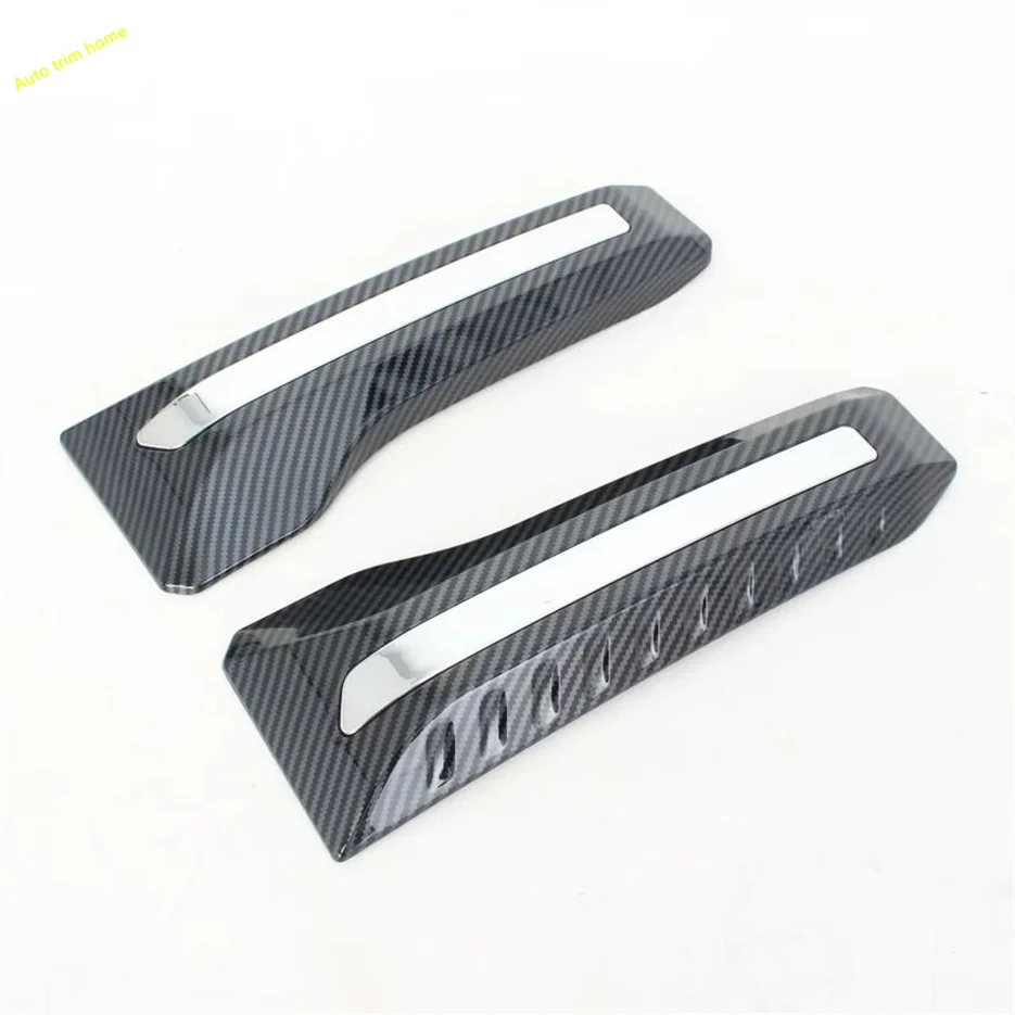 

ABS Carbon Front Fog Light Lamp Decoration Frame Cover Trim For Toyota Land Cruiser 250 Prado LC250 2024 2025 Car Accessories