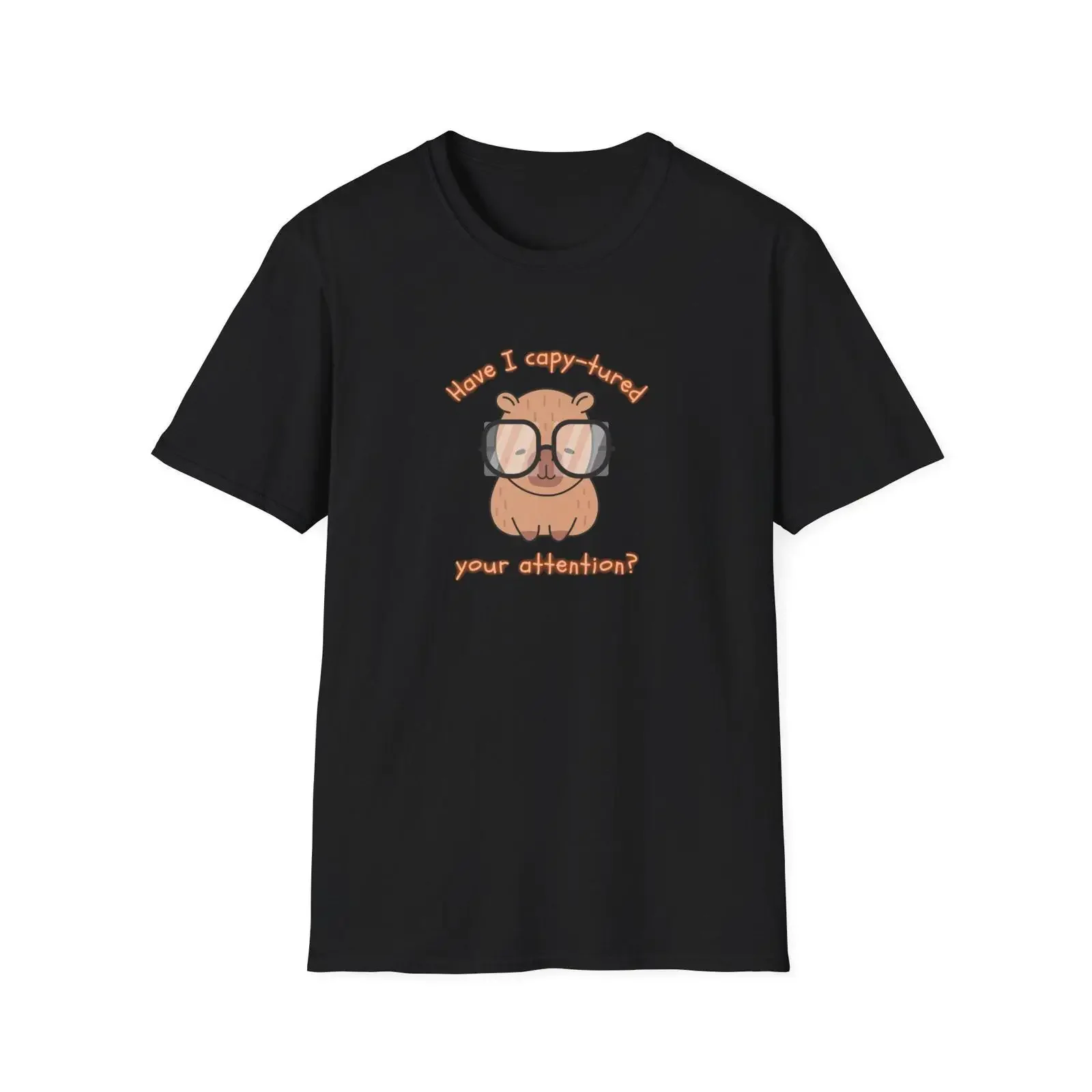 Have I Capy tured Your Attention Capybara Teacher T Shirt Funny vintage Washed fashion Stretched streetwear Casual Versatile