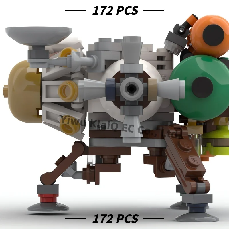MOC Interstellar Space Exploration Ship Building Blocks 172Pcs, Compact Sci-Fi Landing Vessel Bricks Adults