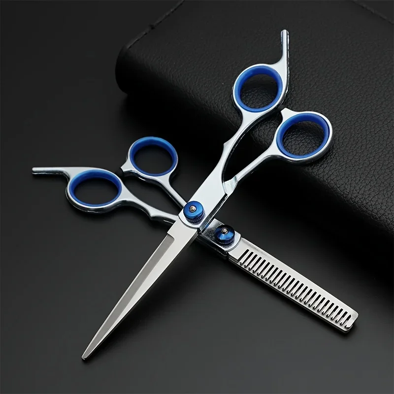 

Professional Hair Cutting Scissors Set - Sharp Blade & Thinning Shear, Stainless Steel Hairdressing Tools for Salon/Barber