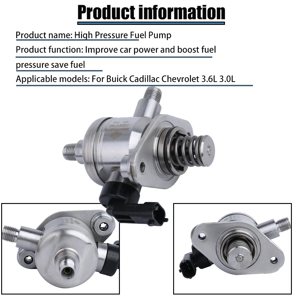 RIGHTPARTS 12641740 12677329 High Pressure Fuel Pump For Buick LaCrosse Cadillac ATS CTS Chevrolet Camaro Equinox GMC Oil Pump