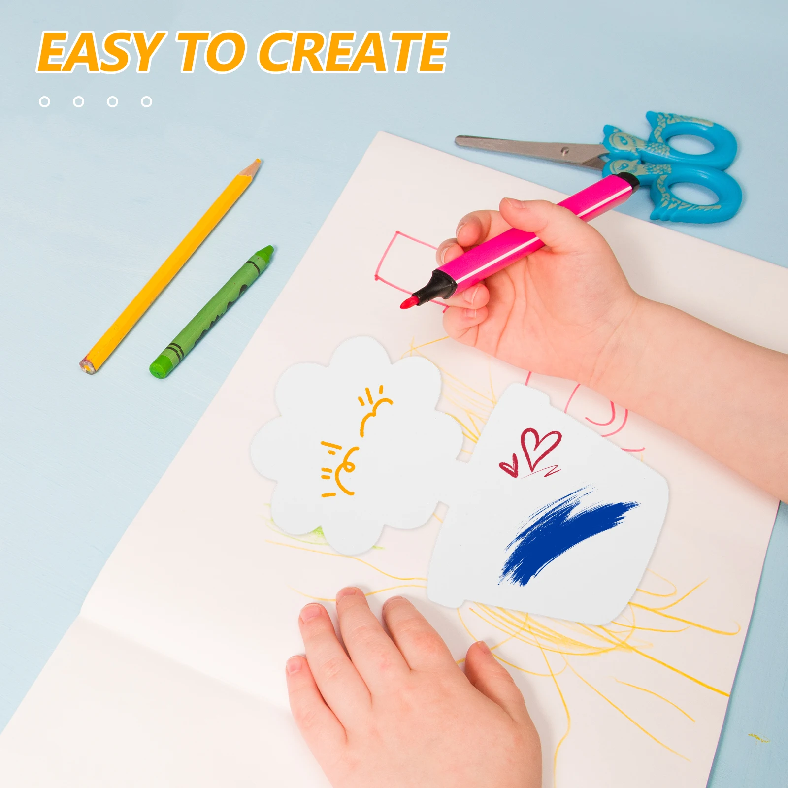 20Pcs Blank Cardboard Flower Pots DIY Unpainted Craft Kits for Creative Art Projects School Party Decorations Painting