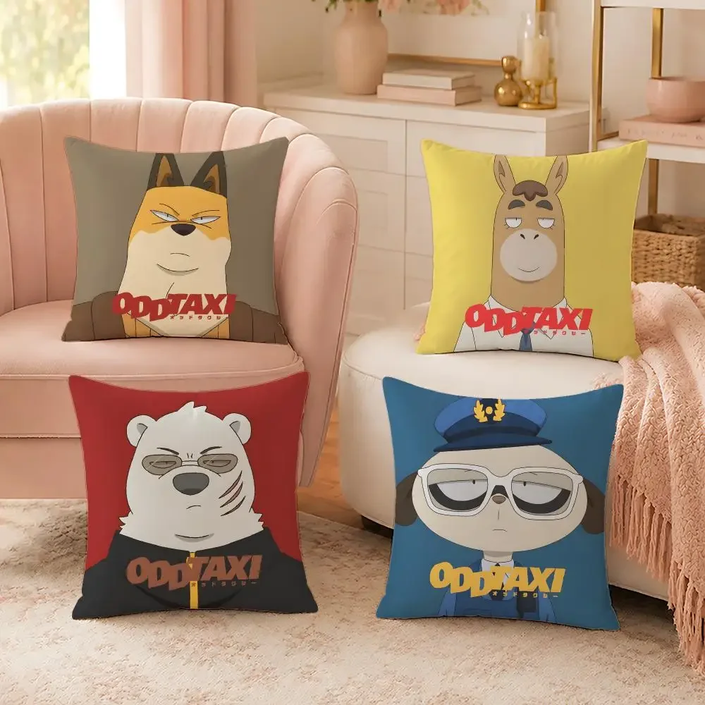 Aesthetic Anime Odd Taxi Cushion Cover Custom Plush Pillow Cover Soft Cloud Comfort for Sofa Bed Couch