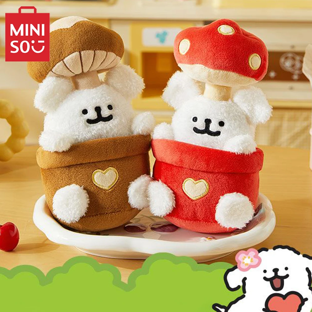 MINISO Maltese Mushrooms Series Plush Doll Toys Anime Cartoon Cute Plushie Doll Ornament Decoration Girl Birthday Gift