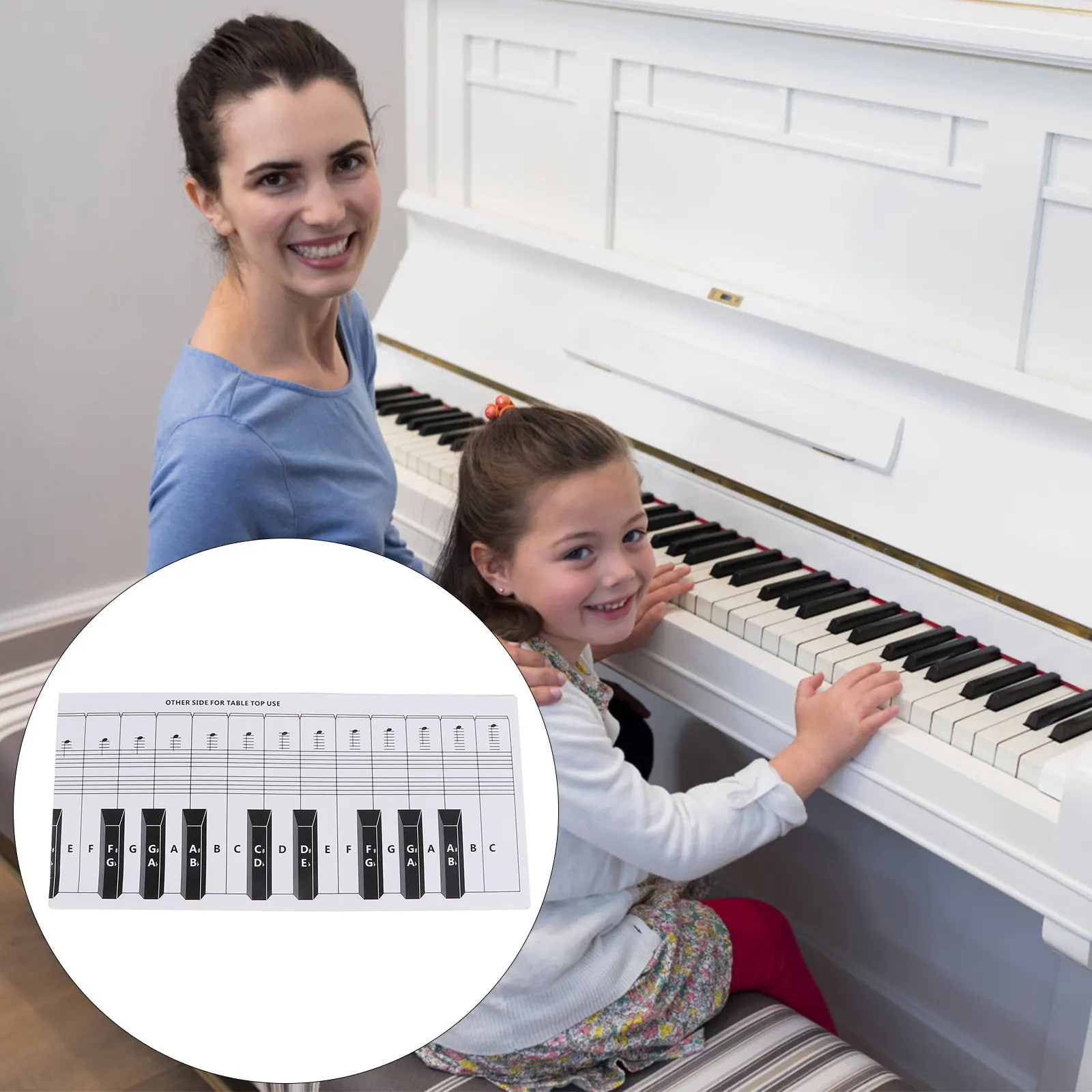88 Key Piano Keyboard Practice Paper Waterproof Dustproof Anti-Ink Piano Finger Simulation Guide for Beginners Learning Teaching