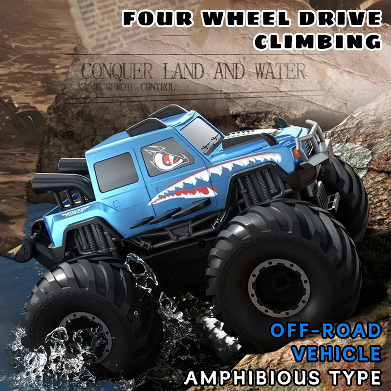 NewJJRC Q215 RC Car 2.4G Amphibious Remote Control Cars Truck Climbing All-Terrain Waterproof Armored Vehicles Toy Children Gift