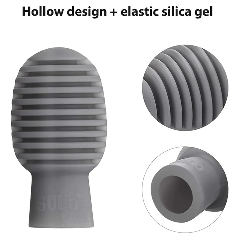 SOLO Drum Stick غلاف من السيليكون، مجموعة صوت ضعيفة، أكمام واقية لعصا الطبل (رمادي)-ABJQ #5