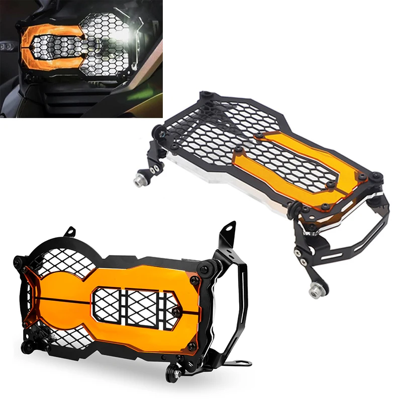 

For R1200GS Headlight Protector Motorcycle Guard Grille Cover Light Bracket with Lamp Patch for BMW R1200GS LC ADV R1250GS ADV