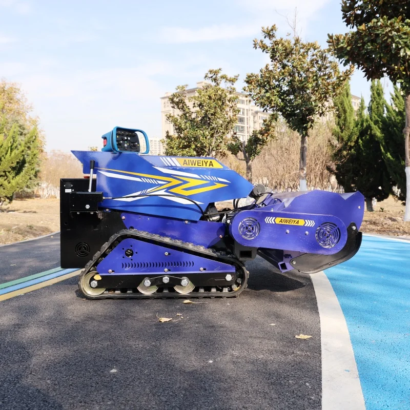Customized High Quality Flail Lawn Mower - Hot-Selling Agriculture Remote Control Robot with All Terrain Rubber Tracks