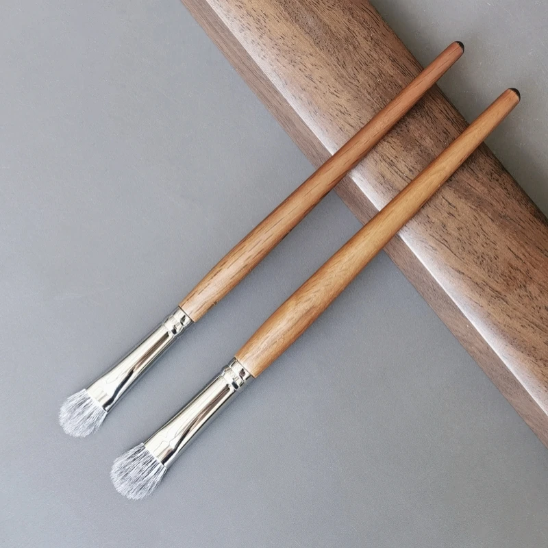 Brochas para sombra de ojos, brocha de maquillaje para mezclar sombra de ojos, herramientas de maquillaje de pelo de cabra Natural suave y esponjoso