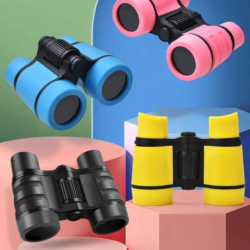 4x30 telescópio binocular para crianças, aprendizagem educacional, observação de pássaros, alça dobrável, anti-derrapante, óptica