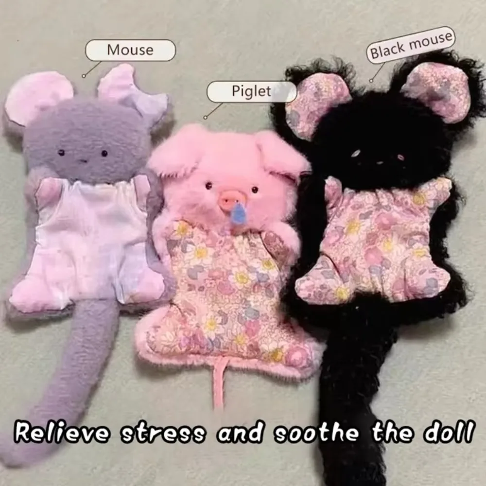 Comfort Soft Hand Puppet Doll Plush Stress Relief Cartoon Animal Doll Toy Mouse Rabbit Puppy Design Sensory Toy