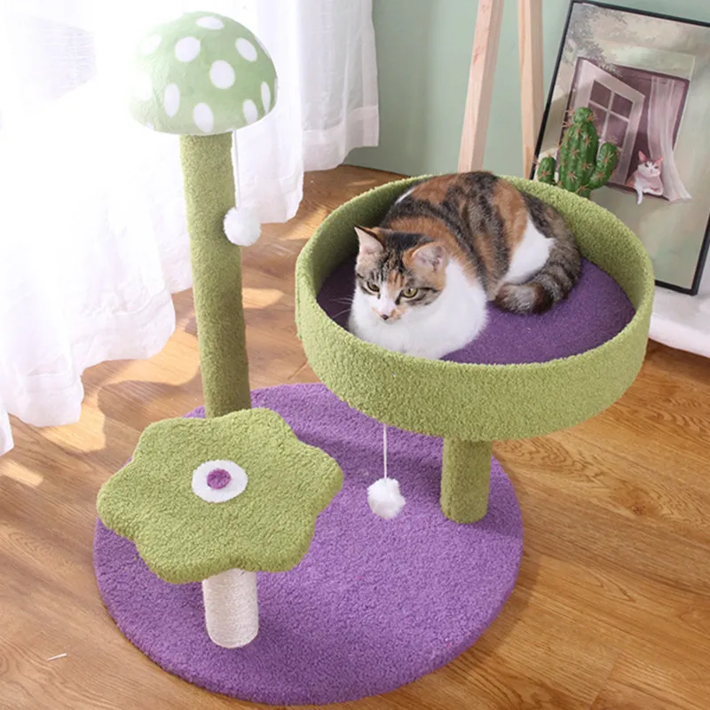 

Cats Scratcher Cat Tree House Scratching Post for Cats Climbing Shelf Cat Tree Tower Condo Furniture Pet Products Scratch Frame