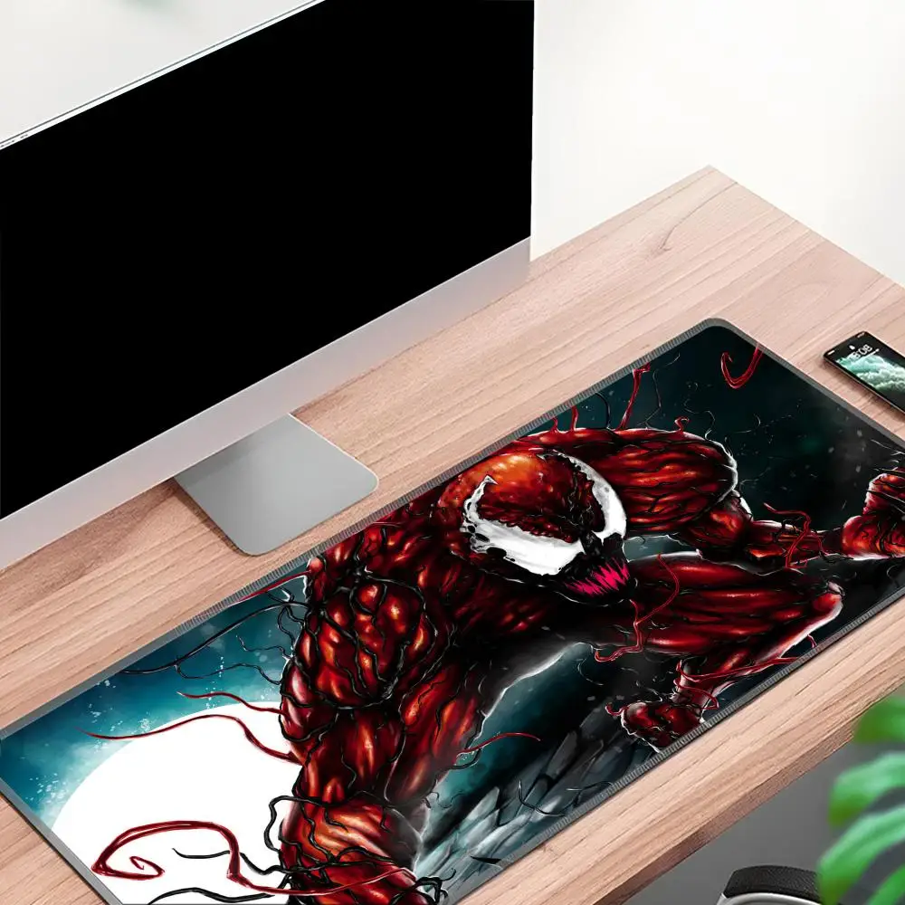 Imagem -05 - Marvel Carnage Mouse Pad E-sports Jogadores Desk Mat Gaming Acessórios Pad Teclado Prime Miniso 90x40cm Xxl