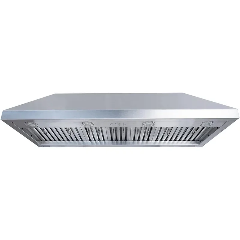 

48 Inch Built-In Range Hood, 4-Speed 1150 CFM Super, Adjustable Lights, 8" Duct High Quality