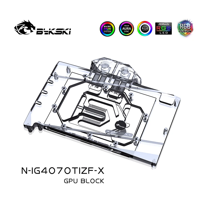 Imagem -03 - Bykski N-ig4070tizf-x Rtx 4070 ti Waterblock Colorido 4070ti Batalha ax Gpu Bloco Placa de Vídeo Watercooler m b Rgb Sync