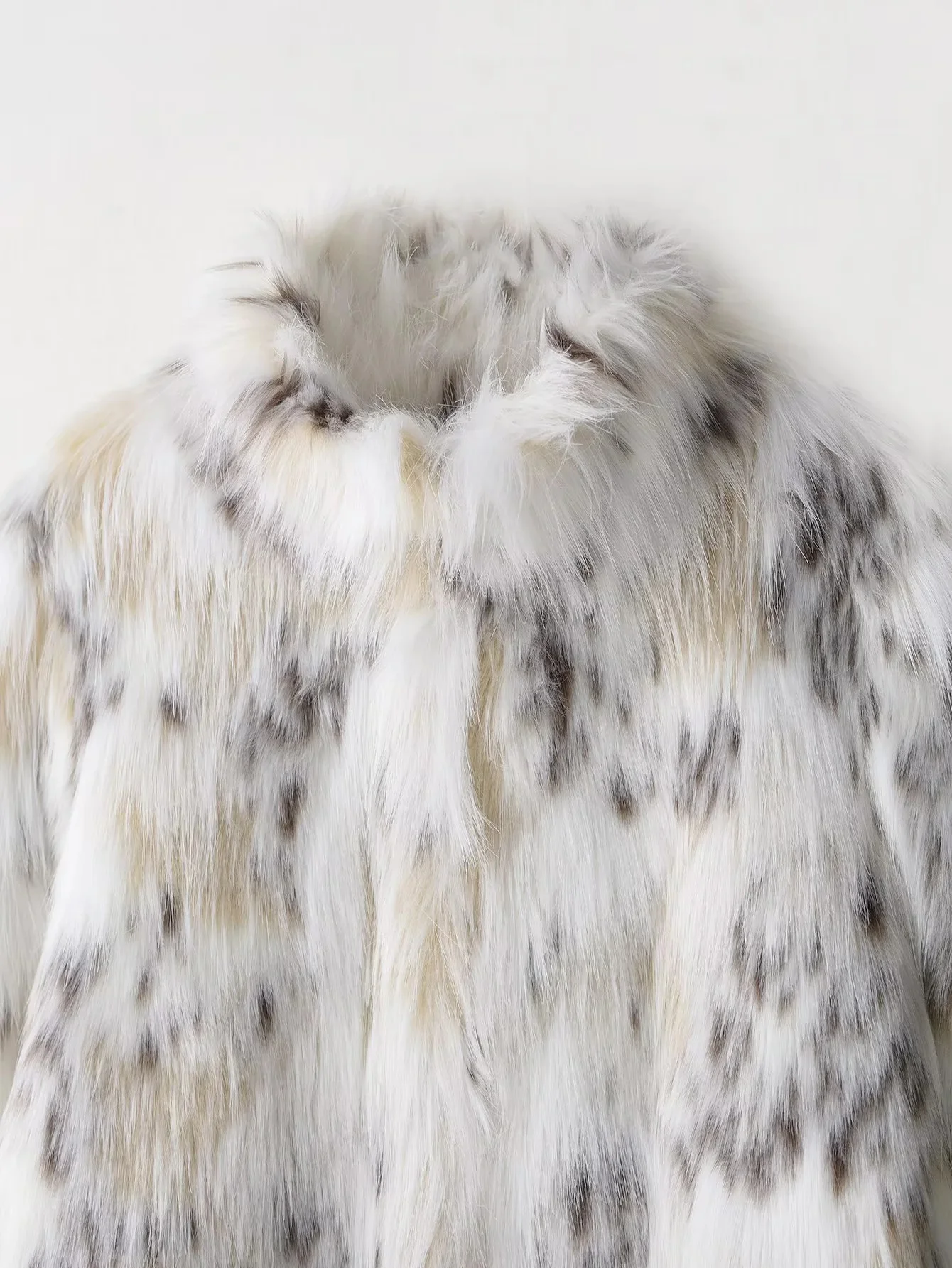 KONDALA 2025 осень-зима уличная одежда из искусственного меха женские куртки модные элегантные теплые прямые шикарные женские пальто с круглым вырезом