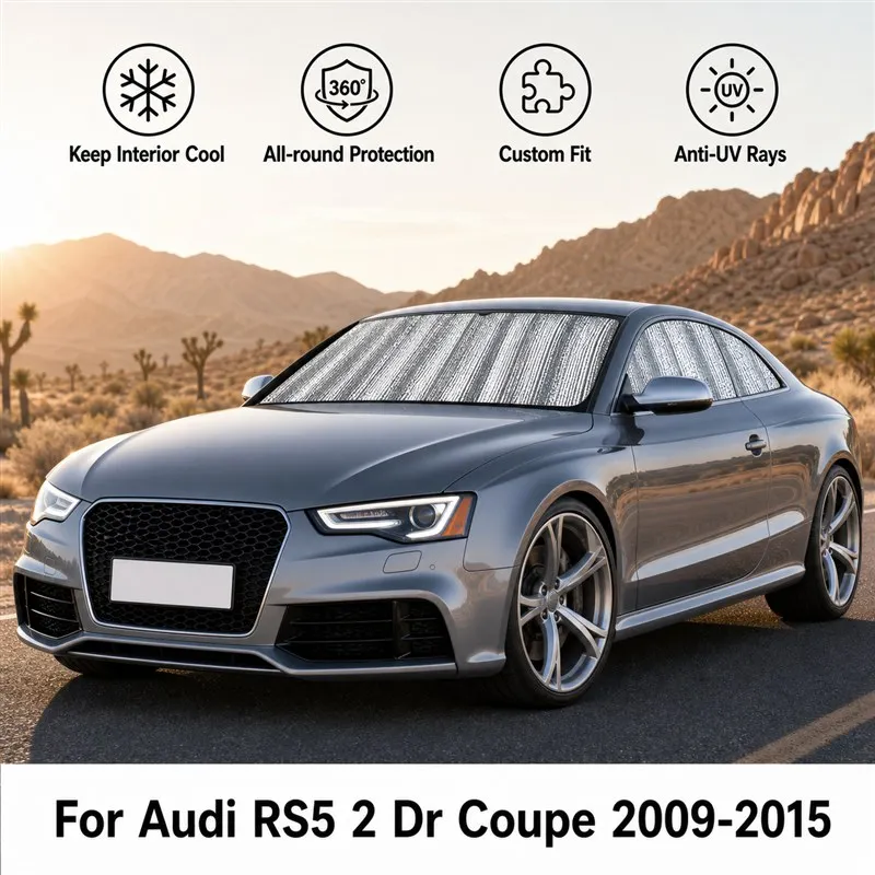 

For Audi S4 2 Dr Convertible 2004-2009 Full Set Car Window Sunshades UV Block Privacy Heat Insulated Foldable Car Curtain