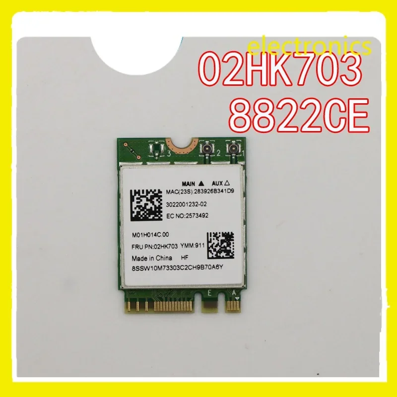 WiFi for Lenovo, rtl8822ce 802. 11AC BT 5.0 ngff U 02hk703 eowrk card for Lenovo E460 e465 E470 E470 E56 0 570