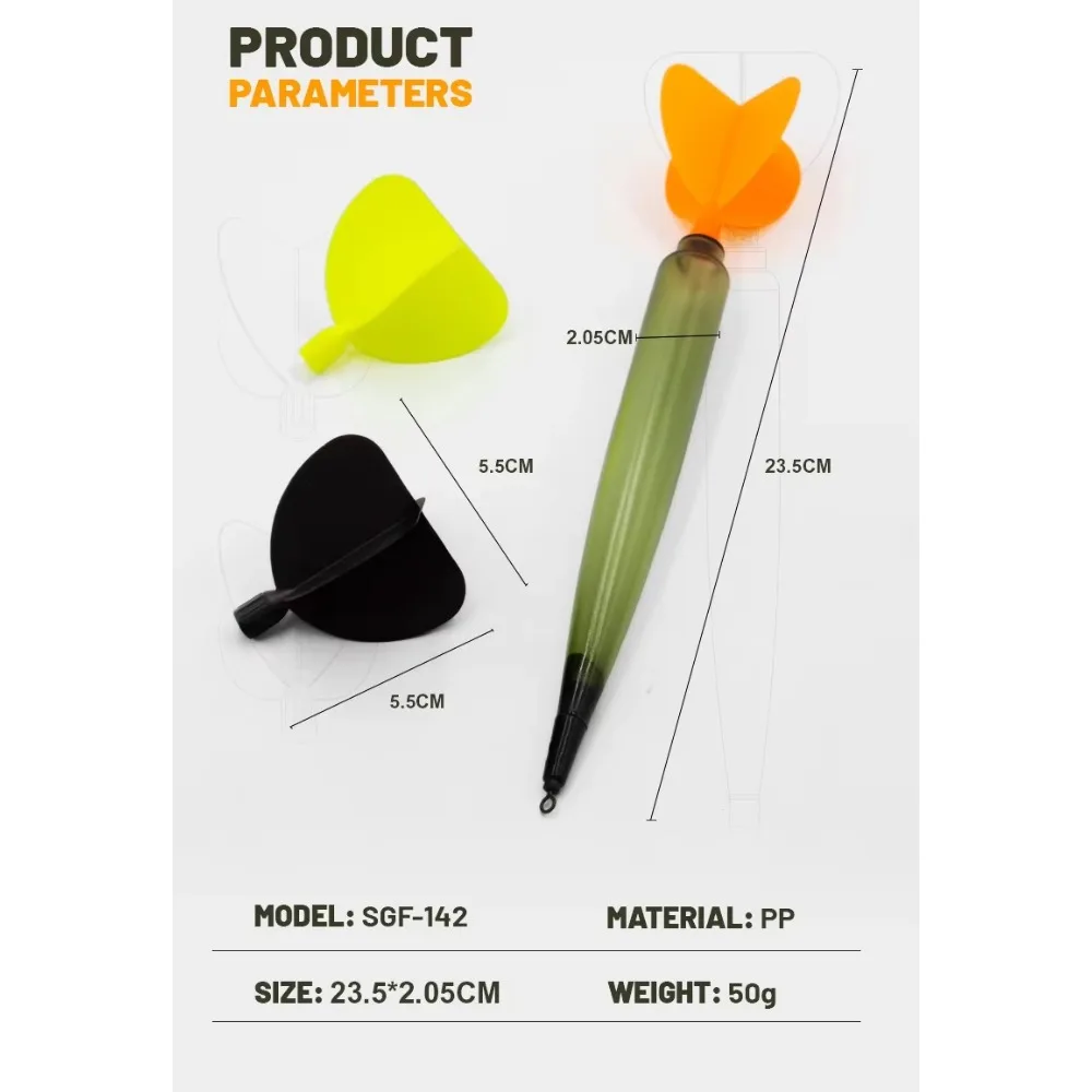 1 Set  Marker Float for Fishing, Dart Shaped Lead System | Bottom Contour & Depth Finder Float, European Method, PP Material - view 5