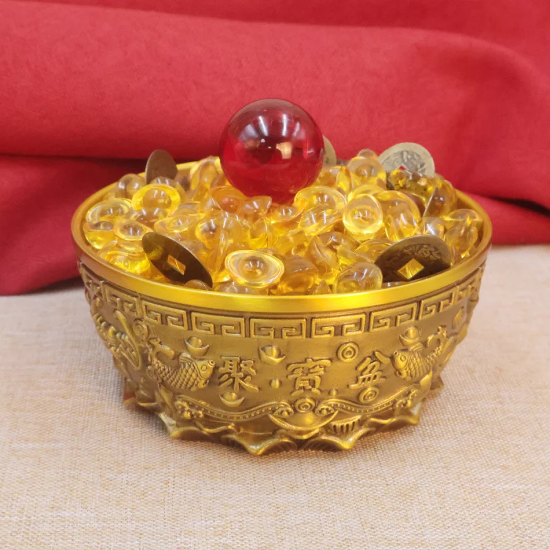 Brass Jutai Bowl Ornament Living Room Decoration Money Saving Shop Opening Yuanbao Wealth Accumulation Rice Jar Entrance