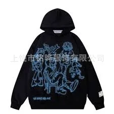 سترة بغطاء للرأس رقمية ثلاثية الأبعاد من Aelfric Eden مطبوعة كلاسيكية وأكمام طويلة كبيرة الحجم ملابس الشارع من ألياف البوليستر برقبة دائرية #3