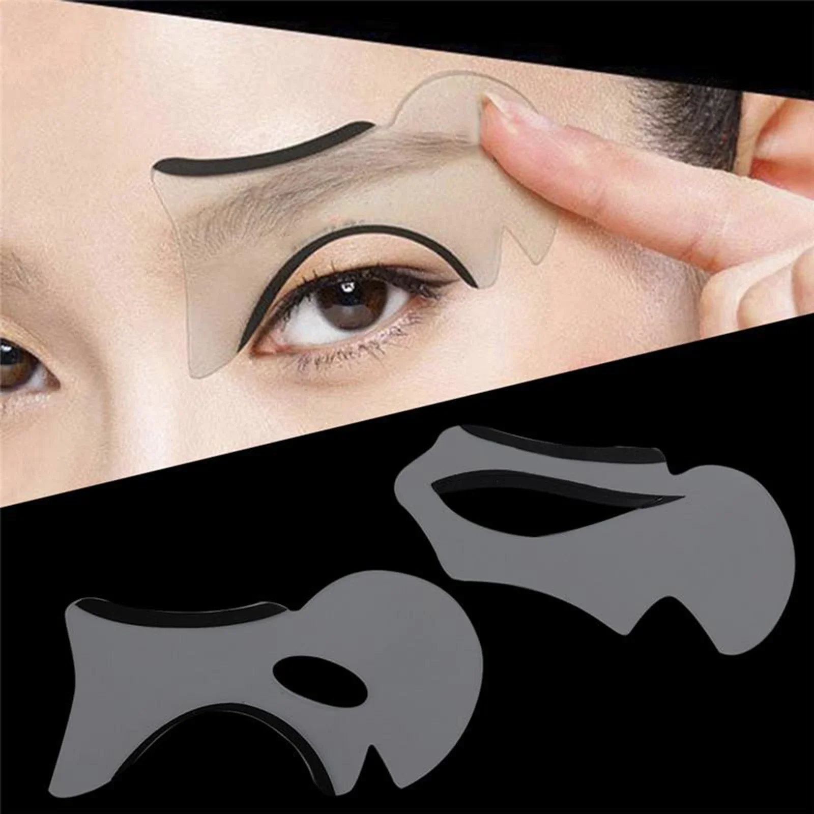 2pcs-Eyeliner Modell karte Cat Eyeliner Smokey Eye Template Shaper Modell Mode Eyeliner Kartens chablone