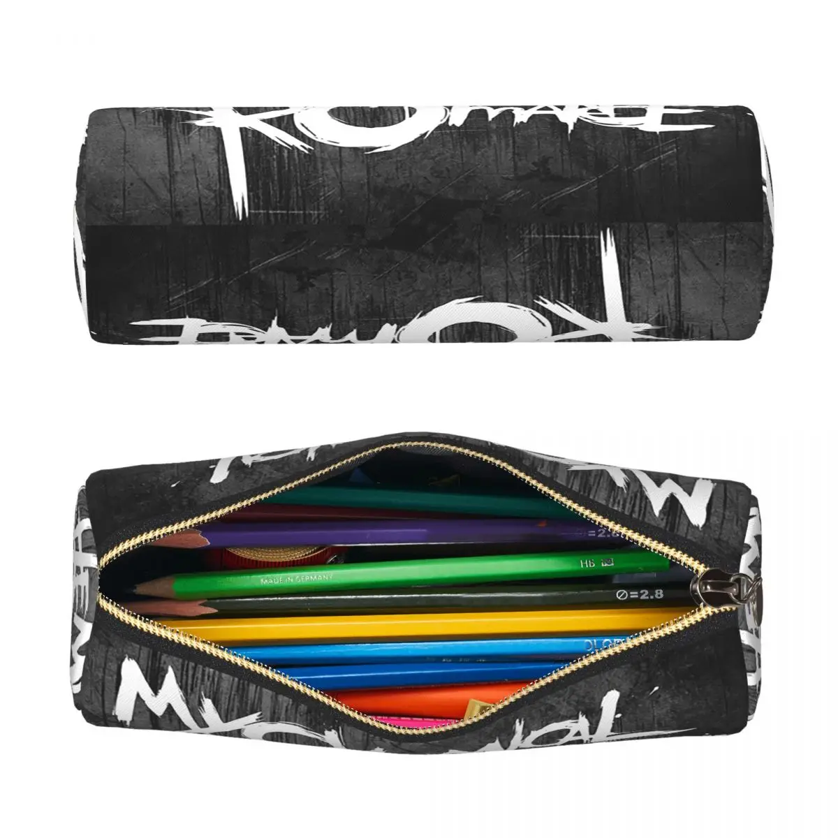 Mcr Band Punk Rock My Chemical Romance Pencil Case for Kids School Cylinder Pen Box Pencil Bag Pen Holder