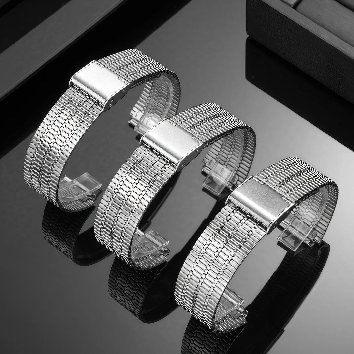 18mm Stainless Steel Watch Strap For Timex Q TW2T80700 TW2U61300 TW2U61200 series Replacement Retro Metal Band With tools